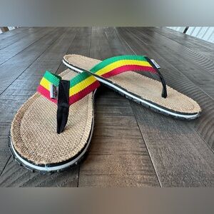 Bob Marley Fresco Rasta Flip Flop Sandals by Zion Rootswear Men’s Size 9 (NWOT)